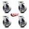 Service Caster 5'' Semi Steel Cast Iron Wheel Swivel Caster Set with Bronze Bearings, 4PK SCC-20S520-SSBZ-4 - alternate 2